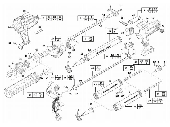 C18PCG CORDLESS CAULKING GUN