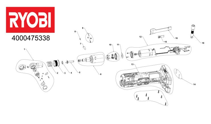 RYOBI R18RW3 CORDLESS 3/8" RATCHET WRENCH