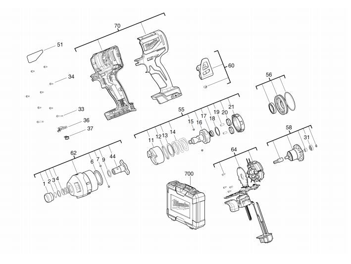 M18CBLID IMPACT DRIVER (SCREWFIX MODEL)