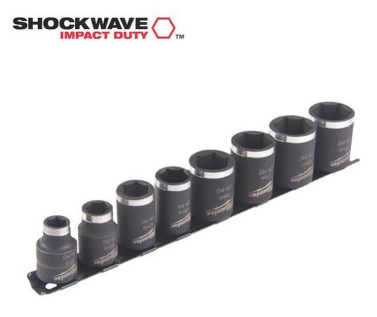 MILWAUKEE 4932480454 SHOCKWAVE IMPACT DUTY SHORT DRIVE 3/8" SOCKET SET