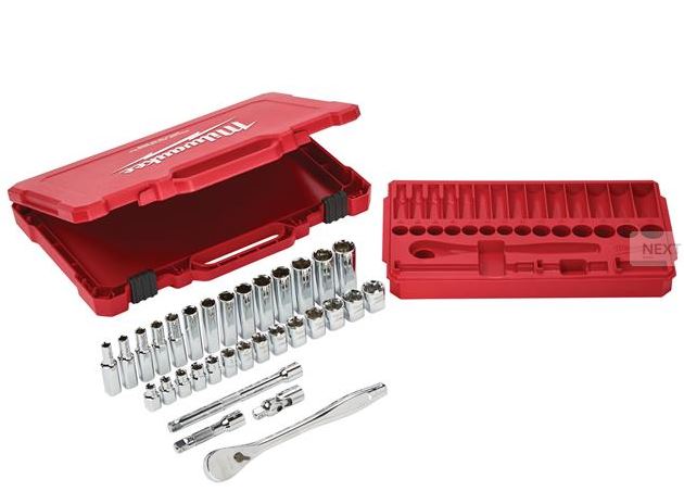 Milwaukee 4932464945 3/8in Ratcheting 32pc Socket Set Metric