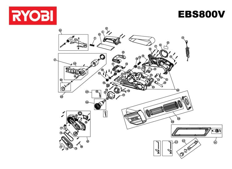 RYOBI EBS800V BELT SANDER 800W BMC