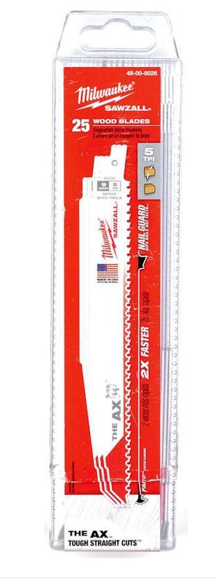 MILWAUKEE 48008026 AX DEMOLITION 230MM SAWZALL BLADE - PACK OF 25