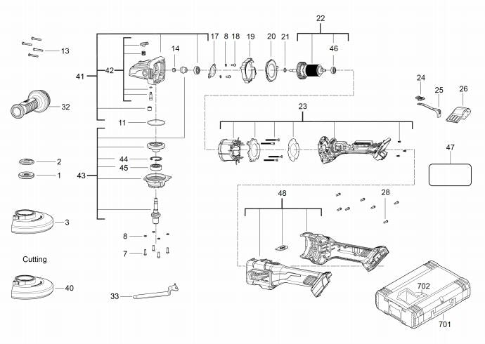 M18FHSAG125XPDB FUEL CORDLESS 125MM ANGLE GRINDER